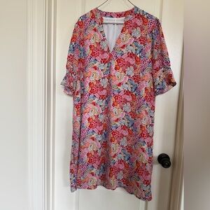 Amazon Women's Floral Shift Dress in Pink, Red, Blue